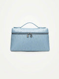 YAZNE sky blue ostrich bag