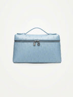YAZNE sky blue ostrich bag