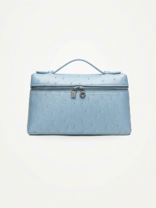 YAZNE sky blue ostrich bag