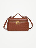 YAZNE Woven Crossbody Bag – Brown