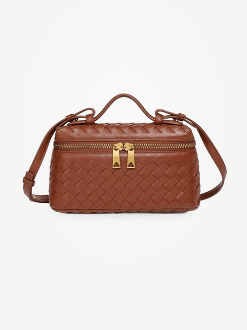 YAZNE Woven Crossbody Bag – Brown