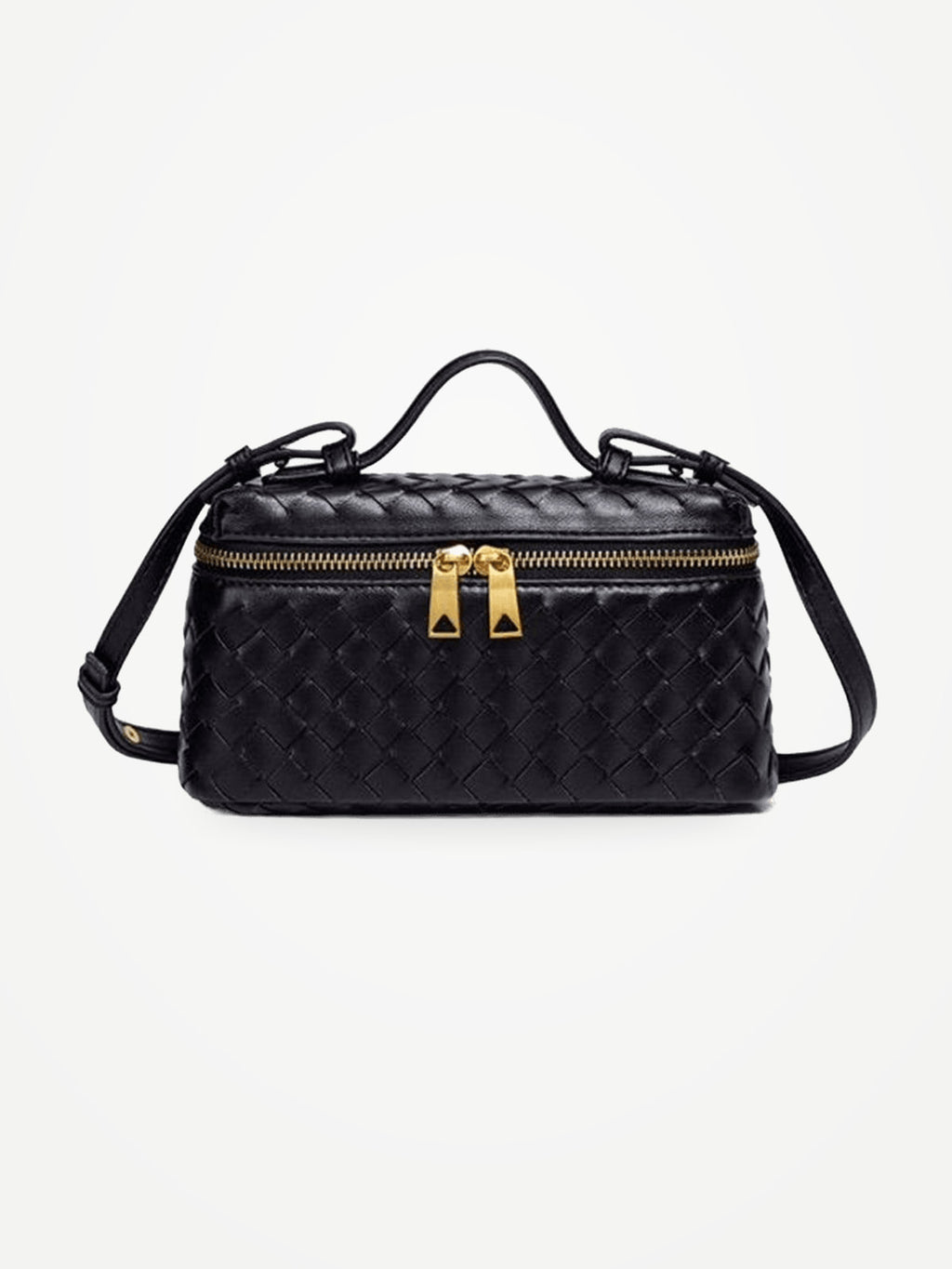 YAZNE Woven Crossbody Bag – Black