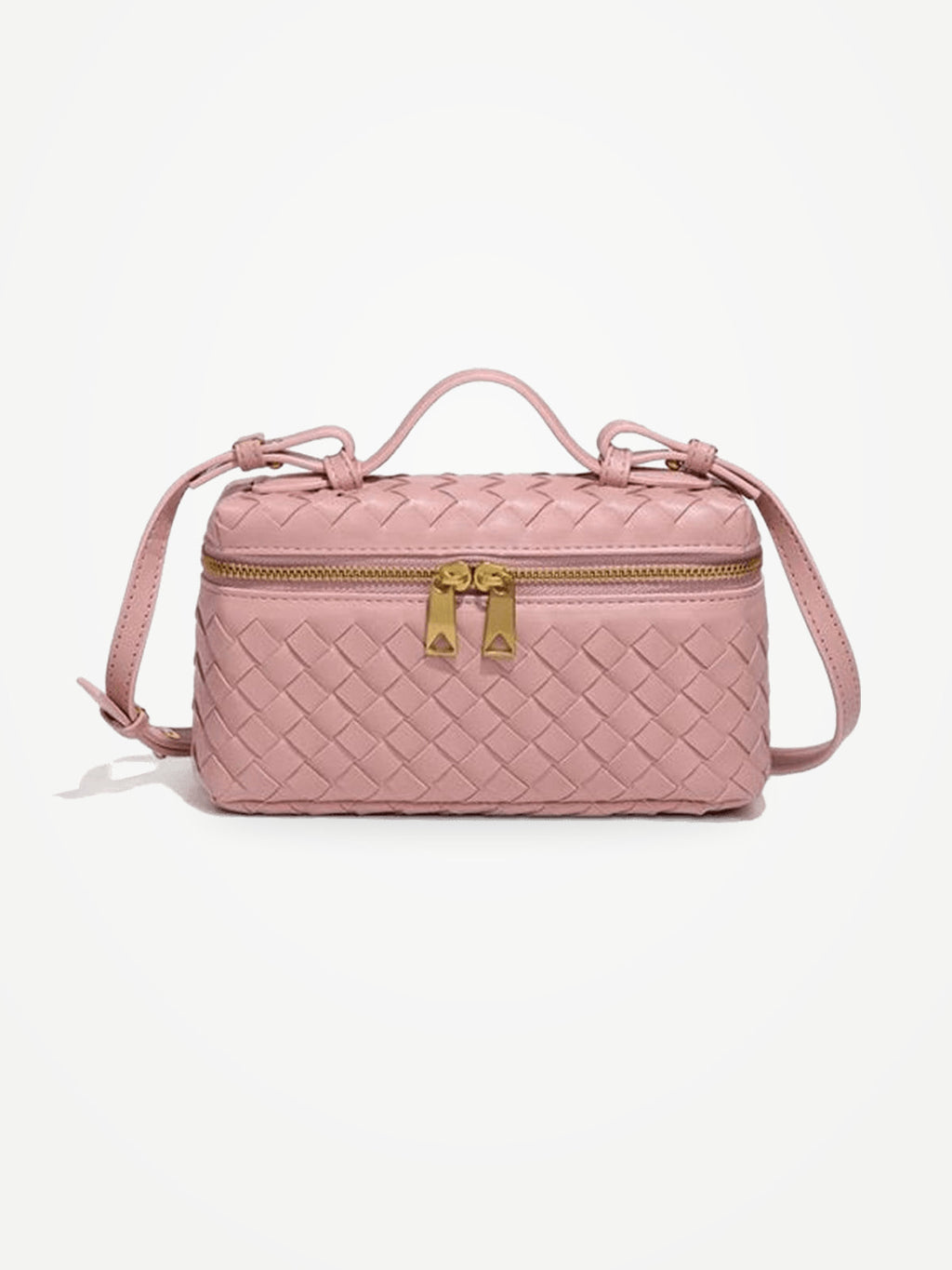 YAZNE Woven Crossbody Bag – Pink