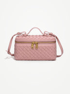YAZNE Woven Crossbody Bag – Pink