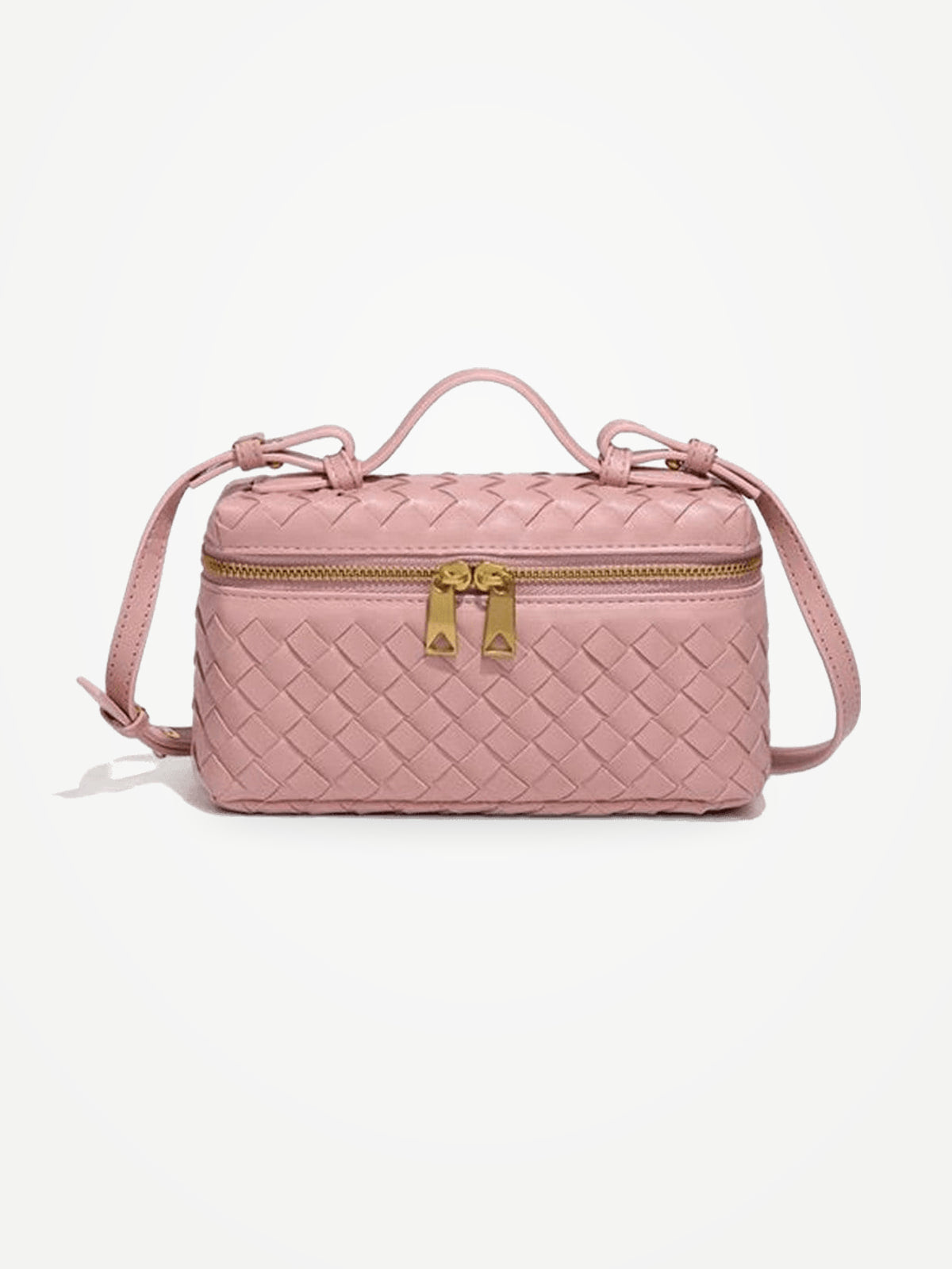 YAZNE Woven Crossbody Bag – Pink