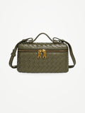 YAZNE Woven Crossbody Bag – Olive Green