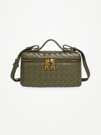 YAZNE Woven Crossbody Bag – Olive Green