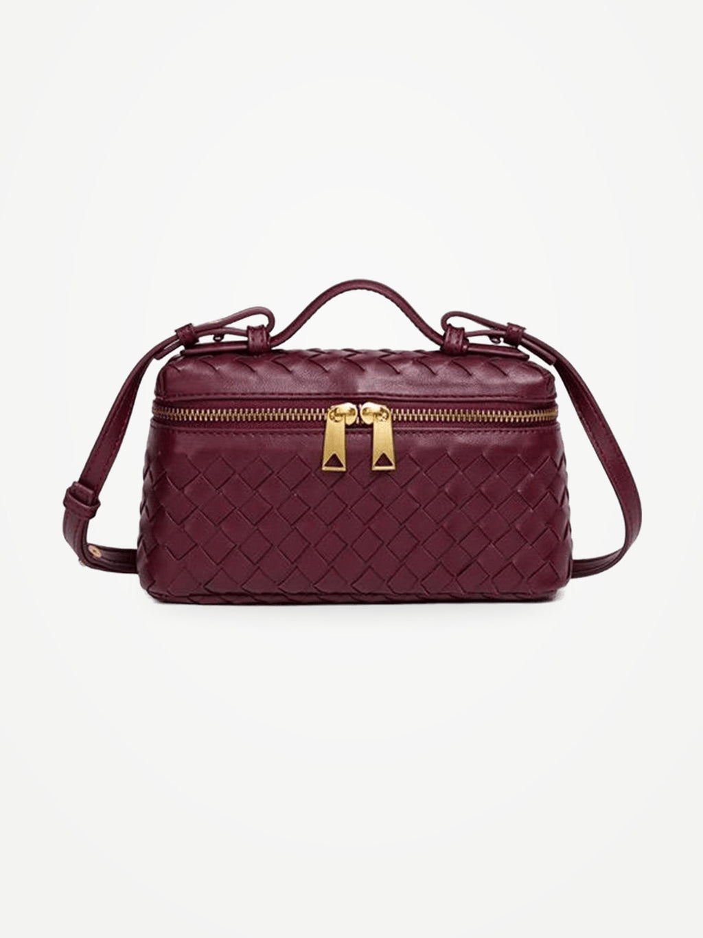 YAZNE Woven Crossbody Bag – Wine