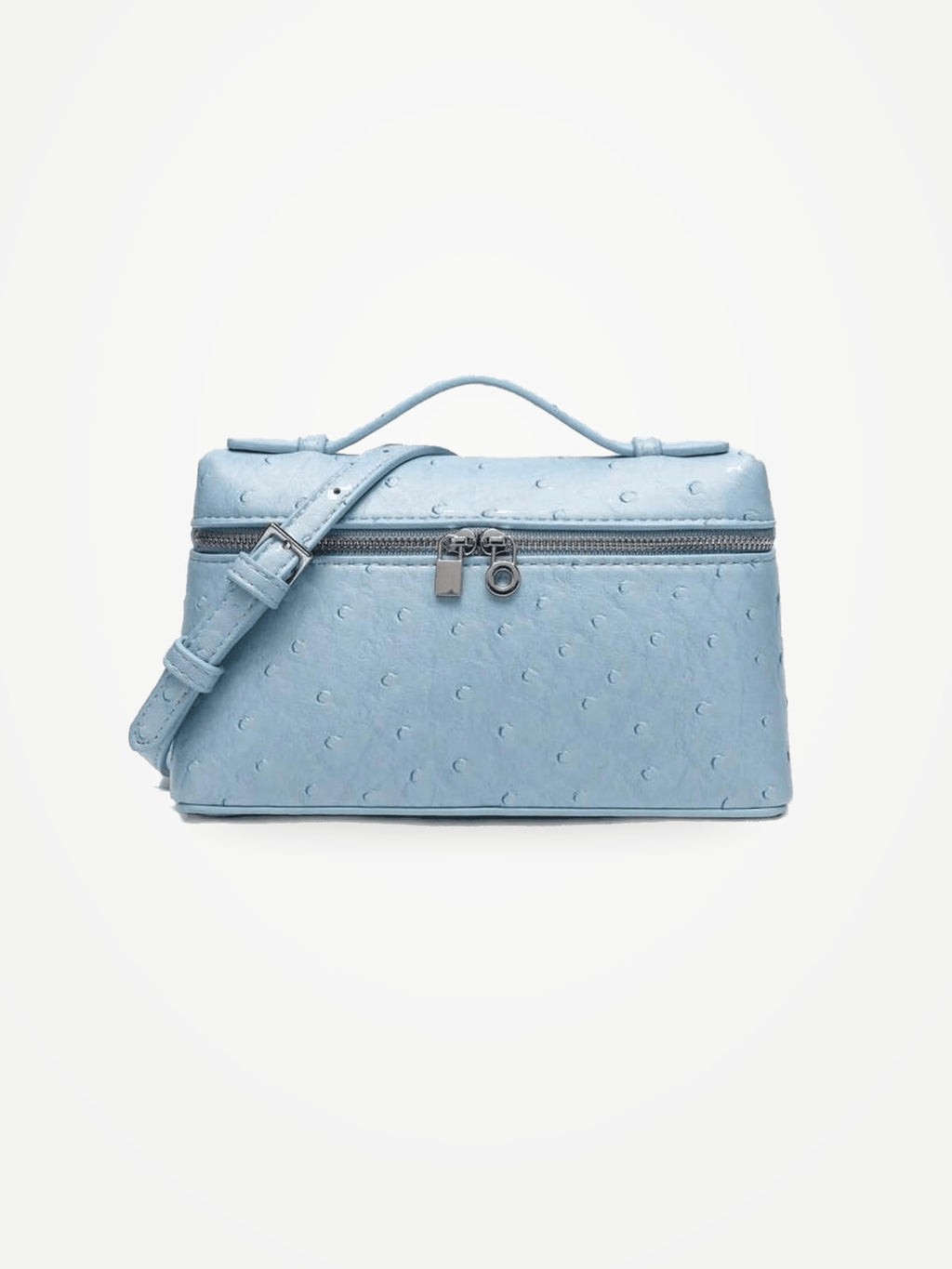 YAZNE Sky Blue Bag (Ostrich Texture)