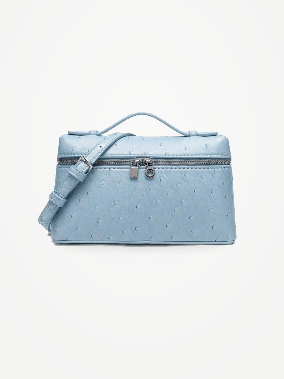 YAZNE Sky Blue Bag (Ostrich Texture)