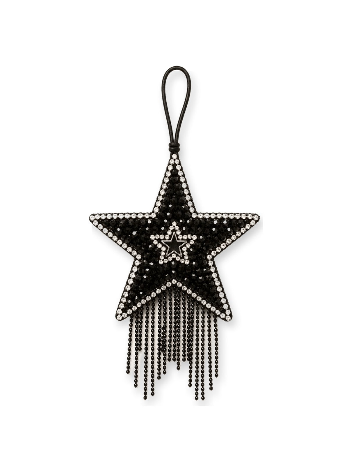 Black Crystal Star Charm