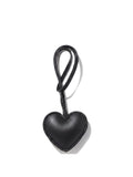 Black heart bag charm