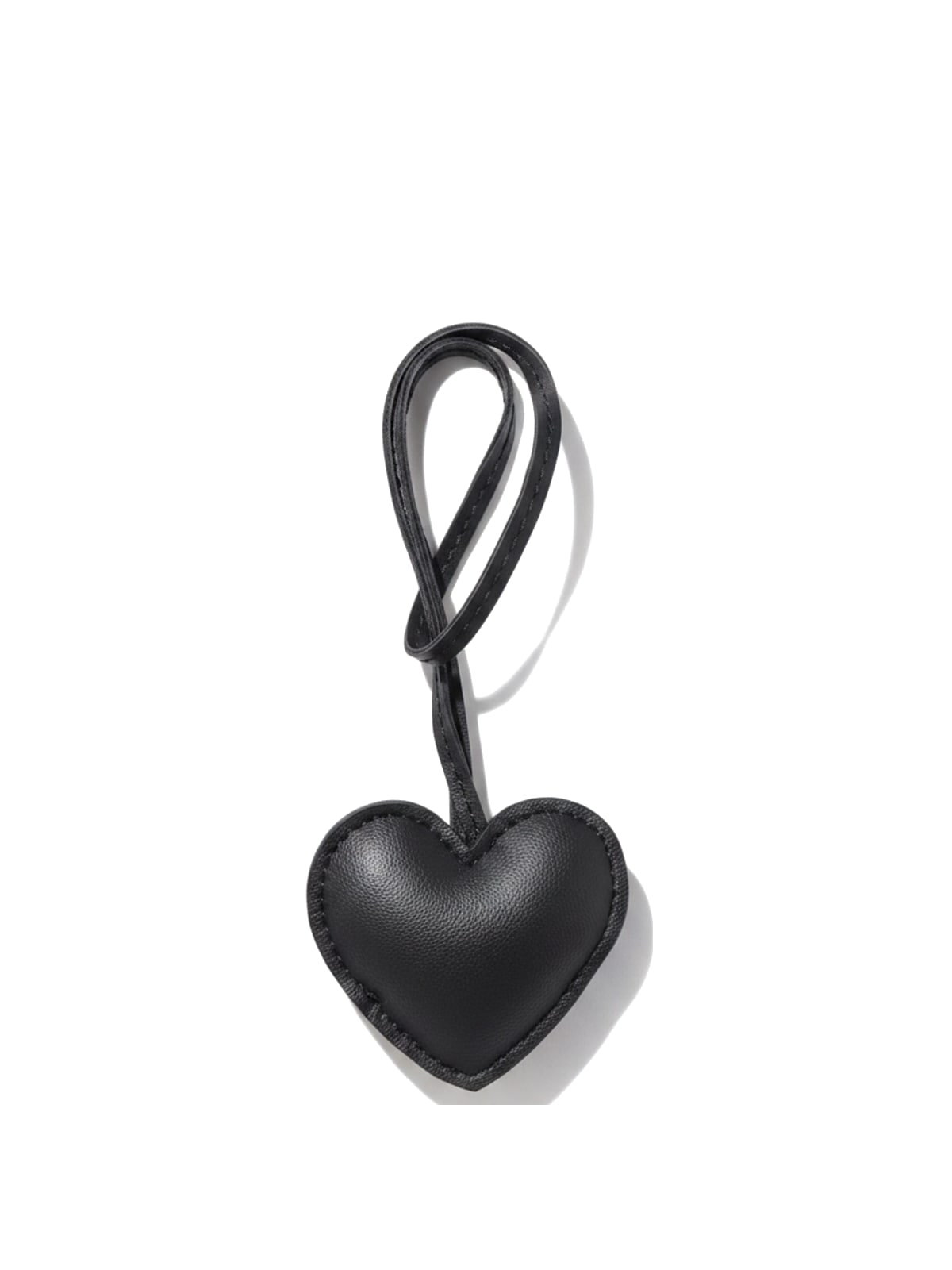 Black heart bag charm
