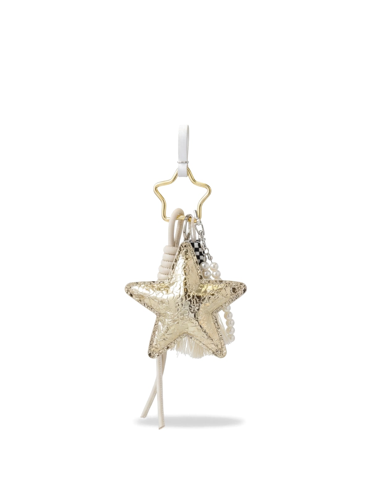 Gold star bag charm
