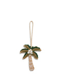 Beaded palm tree bag charm