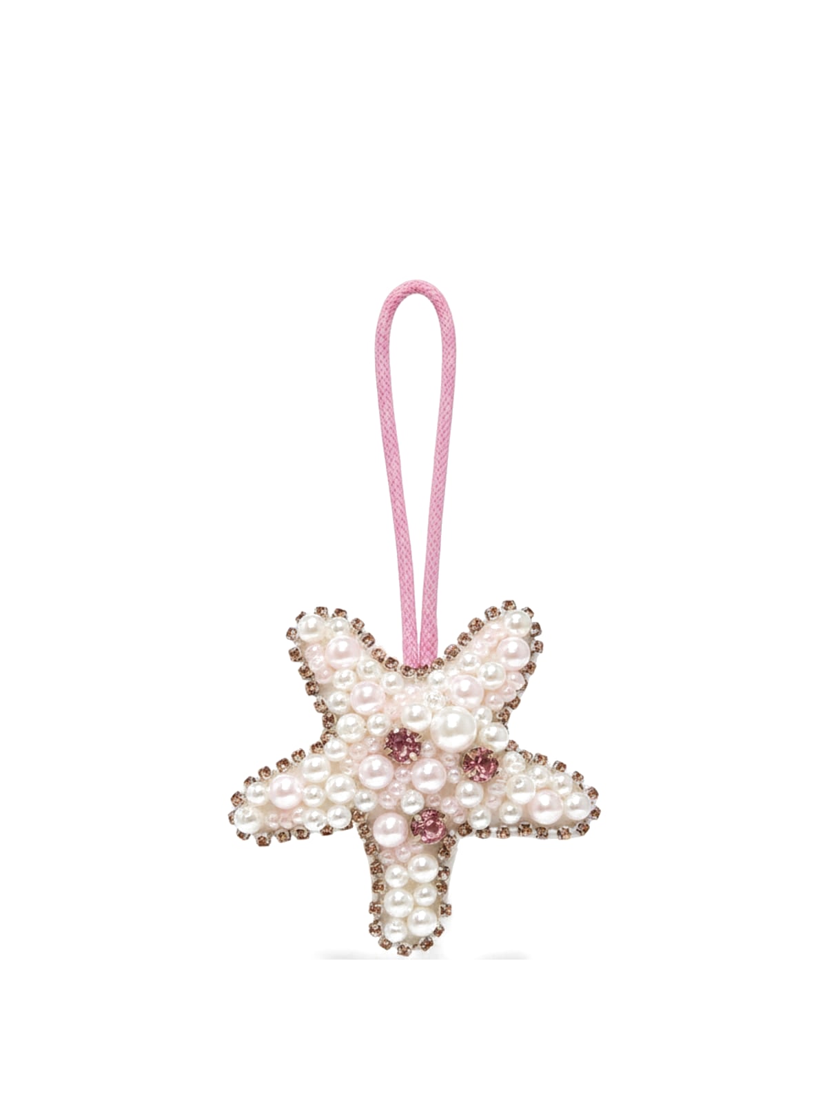 Pearl starfish bag charm
