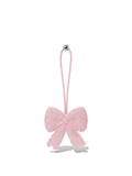 Pink bow bag charm