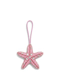 Pink beaded starfish bag charm