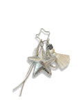 Silver star tassel bag charm