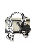 YAZNE Natural Woven Set | Zebra Scarf & Black Pegasus Charm – photo 2