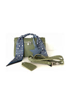 YAZNE Olive Green Set | Chain Print Scarf & Blue Star Charm – photo 2