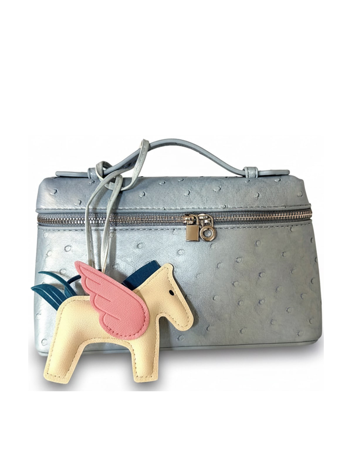 YAZNE Sky Blue Ostrich Set | Pink Pegasus Charm