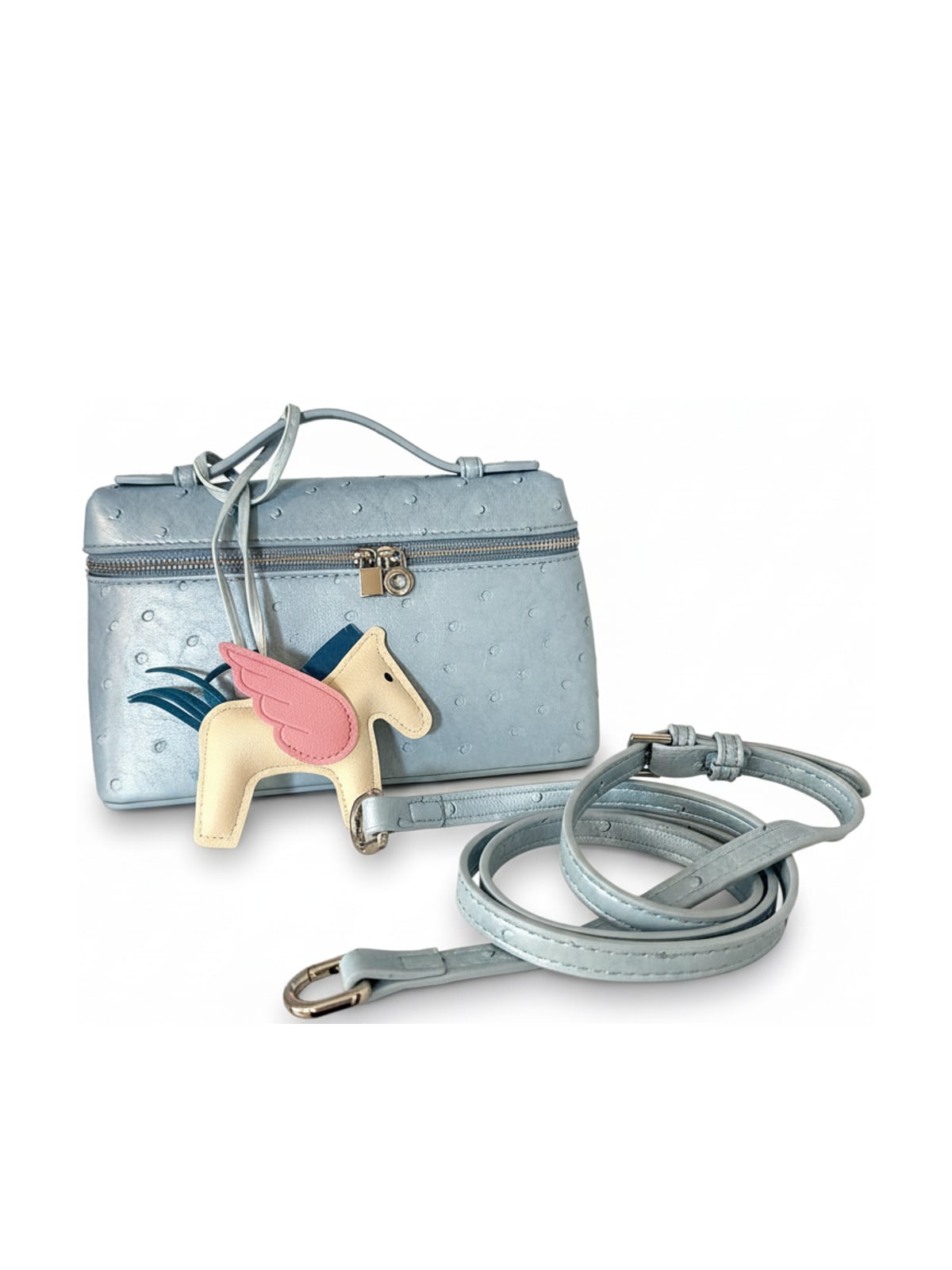 YAZNE Sky Blue Ostrich Set | Pink Pegasus Charm – photo 2