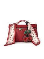 YAZNE Red Set | Cherry Scarf & Cherry Charm