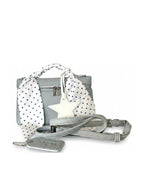 YAZNE Sky Blue Set | Polka Dot Scarf & Ivory Star Charm – photo 2