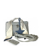 YAZNE Sky Blue Set | Striped Scarf & Navy Star Charm – photo 2