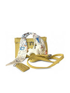 YAZNE Yellow Set | Illustrated Scarf & White Pony Charm – photo 2